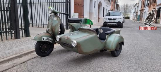 Vespa 125 n con sidecar  -  125 cc