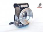 antiguo  faro, farol de petroleo, E h. miller, mod. popularE , ingles  birminghan , para moto o bicicleta, sin datar, aprox. e