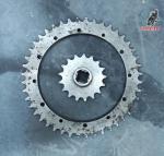 Corona y piñón de salida Derbi cabeza hormiga