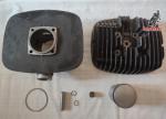  Equipo motor completo Ossa Desert Fuego 250. Cilindro 4 aletas, culata, junta de culata, piston Tarabusi, segmentos, bulon, grupi