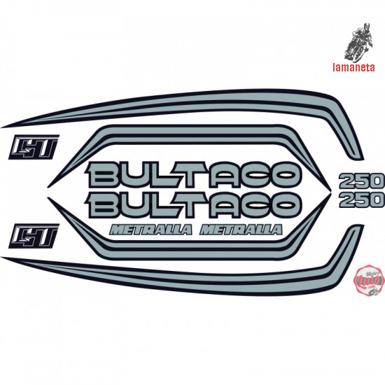 Juego adhesivos bultaco metralla...