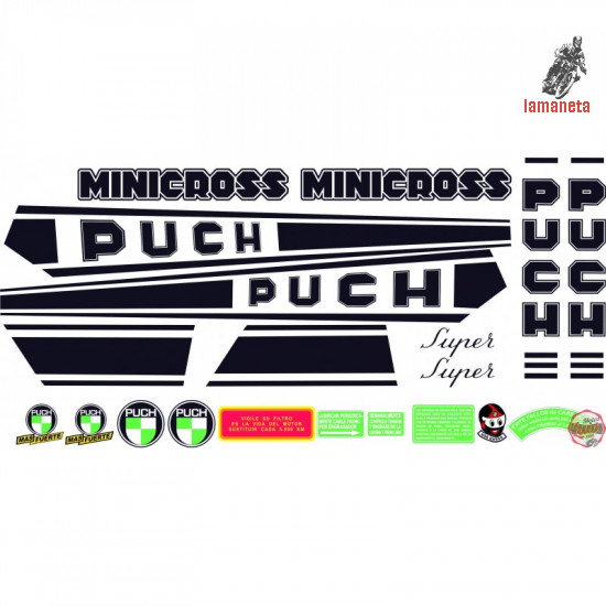 Juego adhesivos puch minicross...