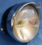 Faro Hensev original para moto clasica. <br>Diametro total 155mm<br>Material de antiguo stock. <br><br>Ossa 160T<br>Guzzi Larios 1
