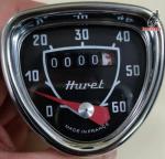 Cuentakilometros Huret para Mobylette, fabricado en Francia. Un accesorio clasico para tu moto. <br><br> Diseno clasico con esfera