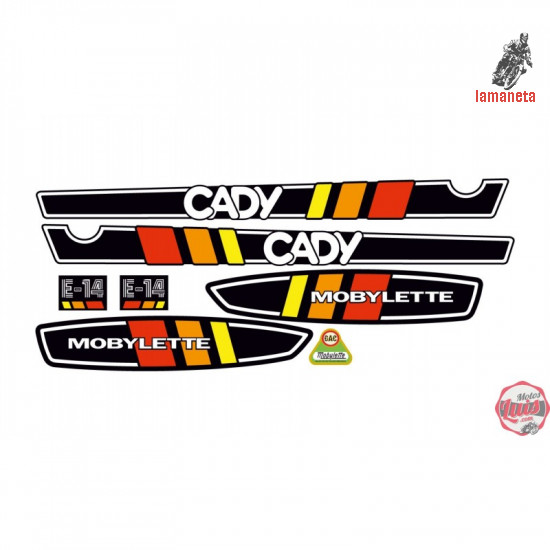 Juego adhesivos mobylette cady e14 ...