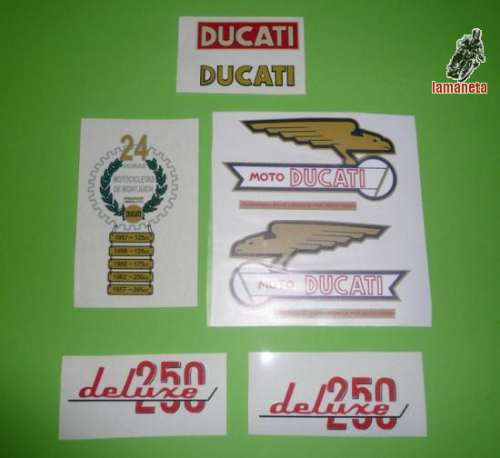 Juego pegatinas basico ducati 250...