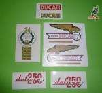 juego pegatinas basico ducati 250 deluxe, realizado en vinilo