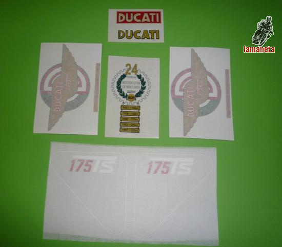 Juego pegatina ducati 175 ts,...