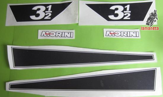 Juego pegatinas moto morini 350