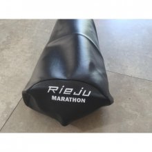 rieju marathon 74 funda de asiento  funda de asiento negra con impresion en blanco para moto clasica rieju marathon 74