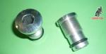 juego tapones horquilla ducati , realizados en aluminio pulido, incluye junta torica. 