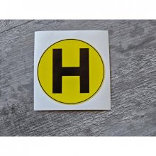 moto historica pegatina H para poner en cualquier moto historica diametro 60 milimetros  pegatina H para poner en cualquier moto h