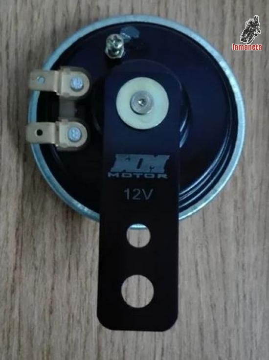 Claxon de 12 voltios   -  corriente continua. Para motos con