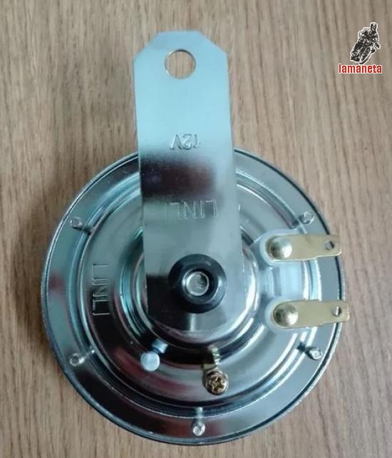 Claxon de 12 voltios   -  corriente continua. Para motos con