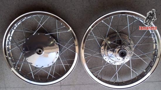 Juego de ruedas de Bultaco Saturno delantera y trasera  rest