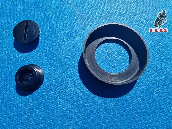 Goma guardapolvos tija de SWM 320 Guanaco y tapones registro