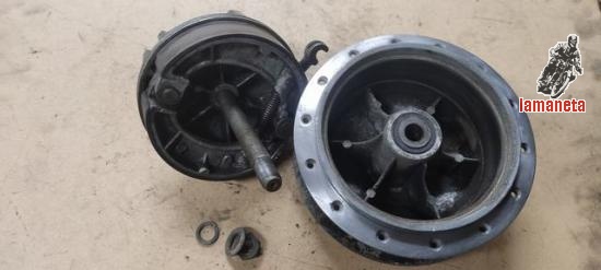 Bultaco Mercurio Tambor rueda delantera completo. Contesto w