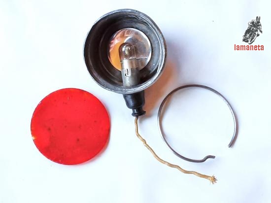 piloto trasero para moto o coche niquelado aÑos 20 30 antig