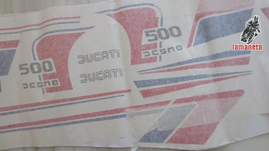 Juego adhesivos DUCATI PANTAH. lo que se ve en la foto.  Rep