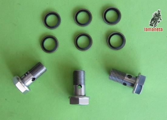 Tornillos de engrase DUCATI.  Realizados en acero inoxidable