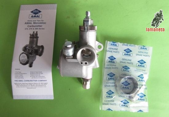 carburador nuevo amal 375 - 20 para ducati 125 y ducati 160