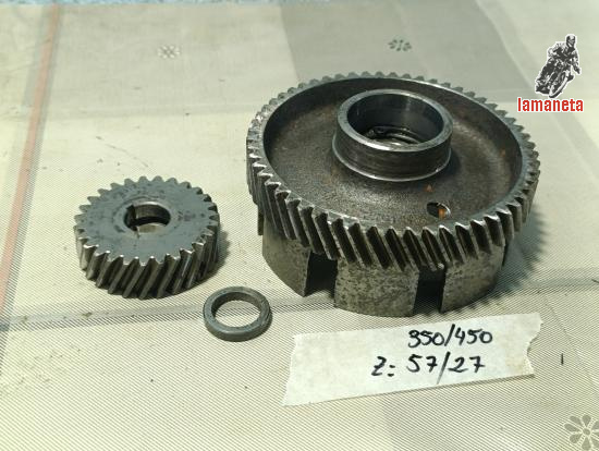 Embrague y engranaje del ciguenal. Ducati Single 350 450 Scr