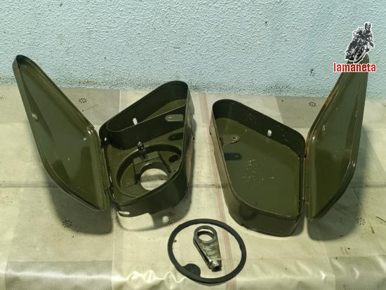 Pareja de cajas laterales y caja de filtro de aire para Duca