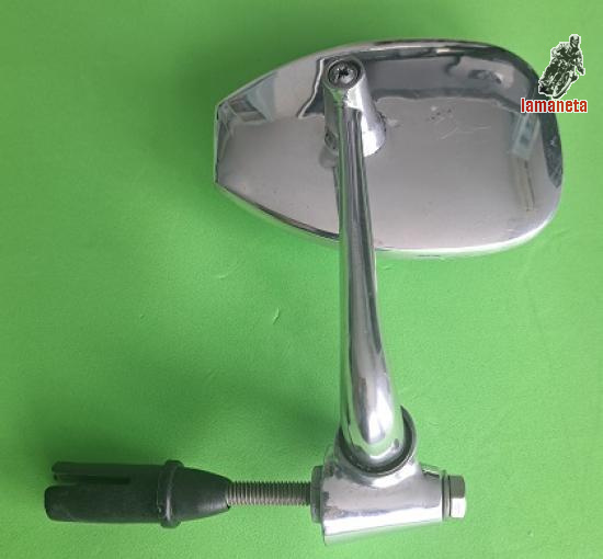 Espejo retrovisor moto clasica, en aluminio con visel, resta