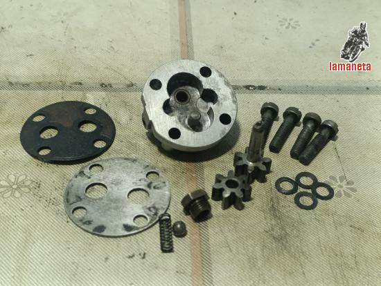 Bomba de aceite Ducati Carter estrecho, primeros anos de fab