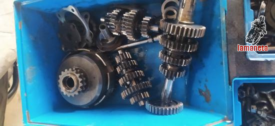 Despiece  Bultaco motor 5 velocidades, caja de cambios, cigu