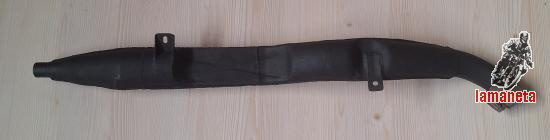 Escape original Bultaco Matador MK4 SD, con rejilla y brida.