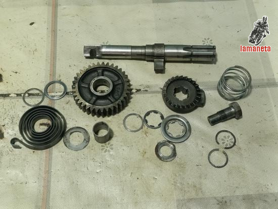 Conjunto eje de arranque completo Ducati 250 350 450 carter