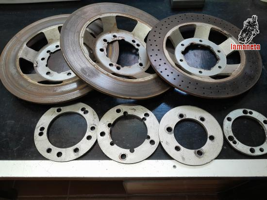 vendo conjunto de tres discos de freno brembo . son original