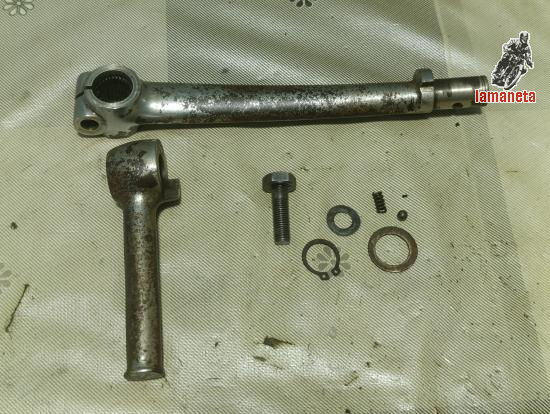 Pedal de arranque Ducati 125, 175, 200, 250, 350. Estriado e