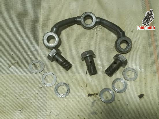 Tubo Drenaje Aceite Culata, completo con tornillos y arandel