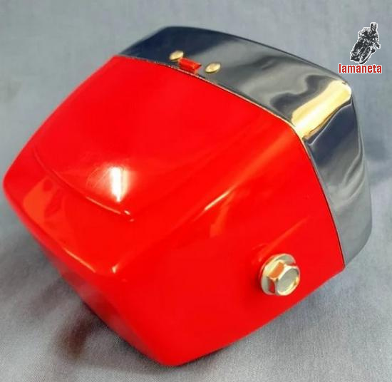 Faro ciclomotor Rinder 120. Carcasa roja original de plasti