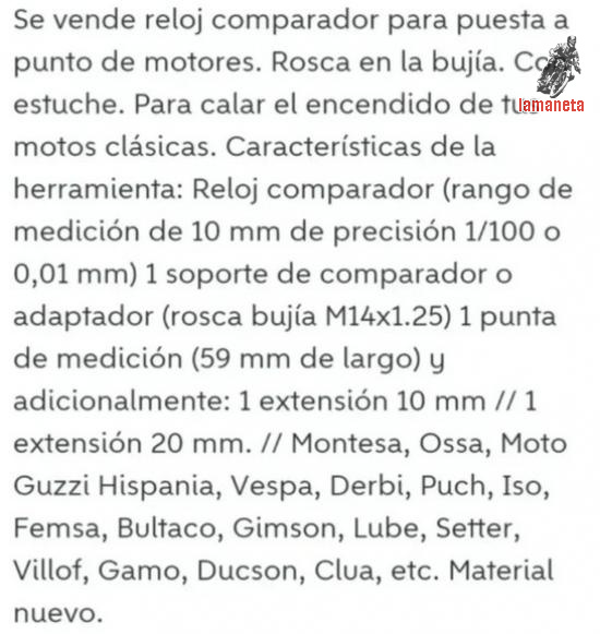 Kit de calado para la puesta a punto de motores. Incluye el 