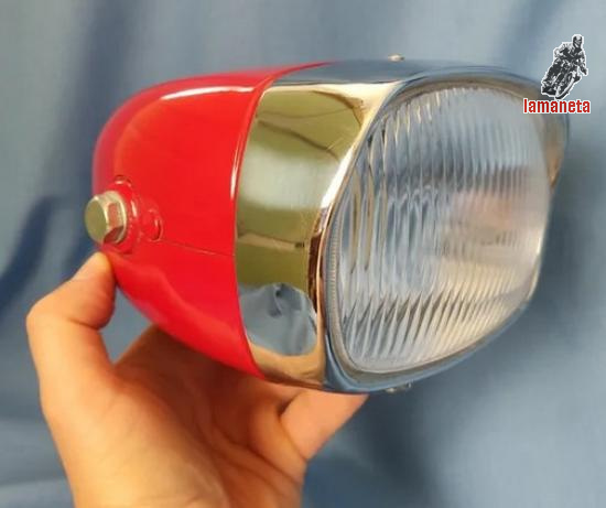 Faro Rinder para ciclomotor.  Carcasa de chapa.  Agujero tri